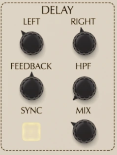 Oberheim SEM delay section screenshot