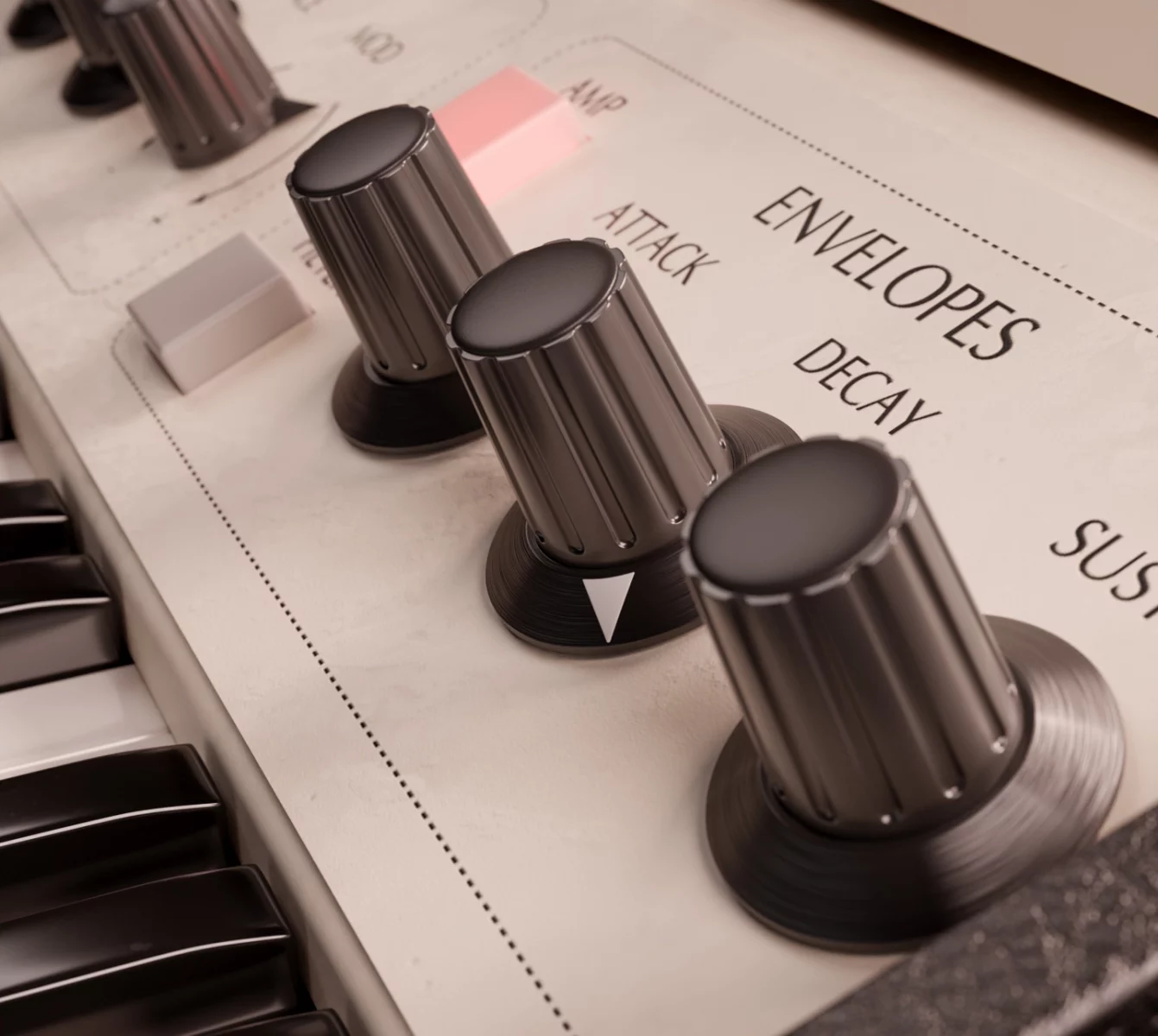 Oberheim OB-EZ 3d render